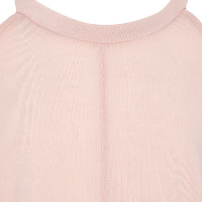 Girls pink batwing cold shoulder jumper
